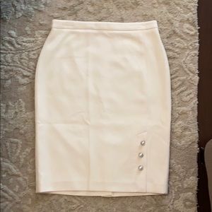 Ann Taylor White Pencil Skirt
